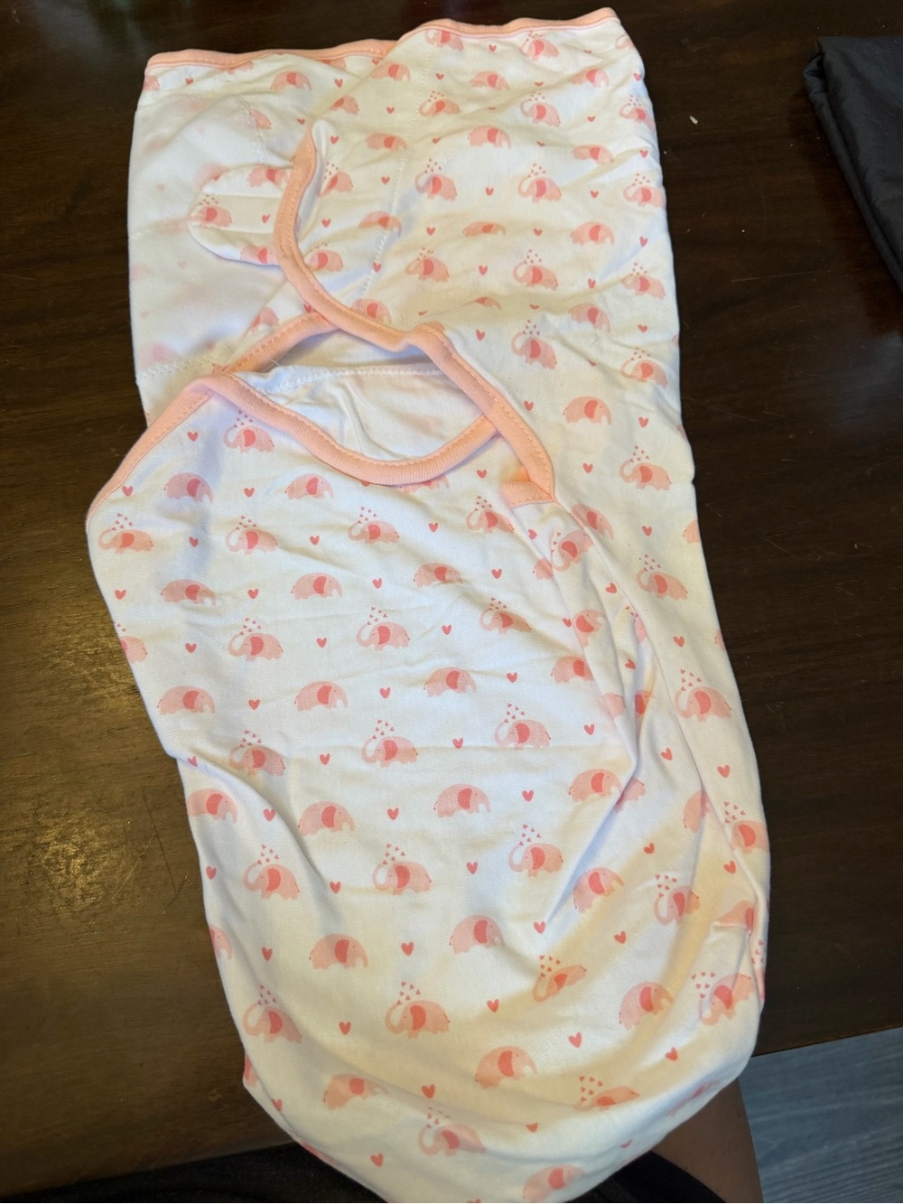 Pink Elephant Print Swaddle Sleep Sack for Babies